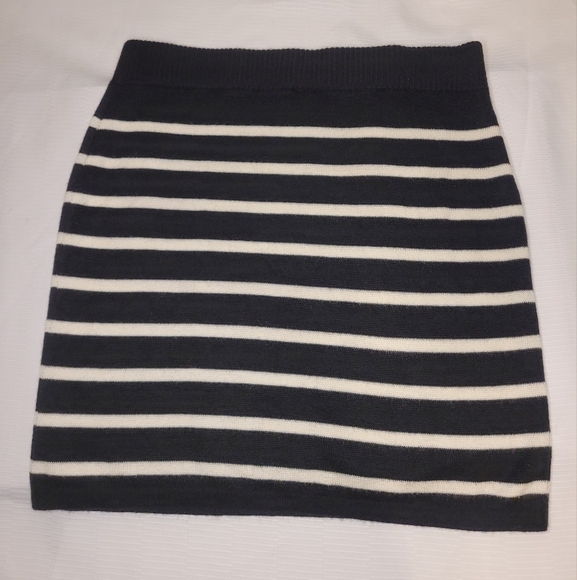 Loft Outlet Wool Blend Striped Cozy Mini Skirt sz L Petite - Picture 4 of 7
